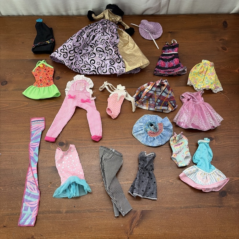Lot Of 52 Barbie Doll Clothes Accessories Wedding Party Dress Vintage Dresses